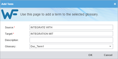 Add term dialog