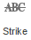 Strikethrough button