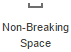 Non-breaking space button