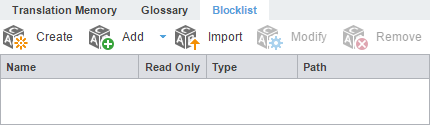 Blocklist tab