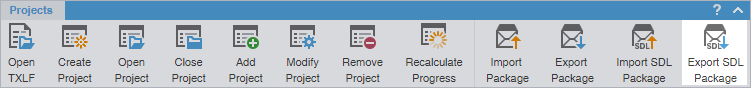 Export SDL package button